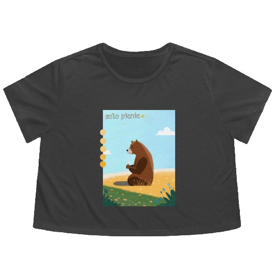 solo picnic for outdoor picnics Flowy Cropped Tees