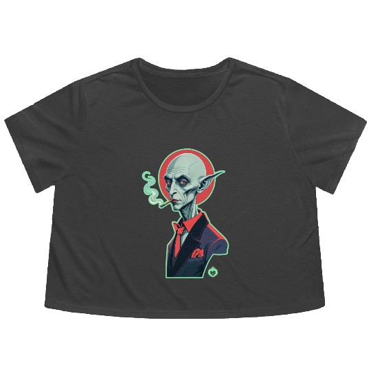 NOSFERATU WEED Flowy Cropped Tees