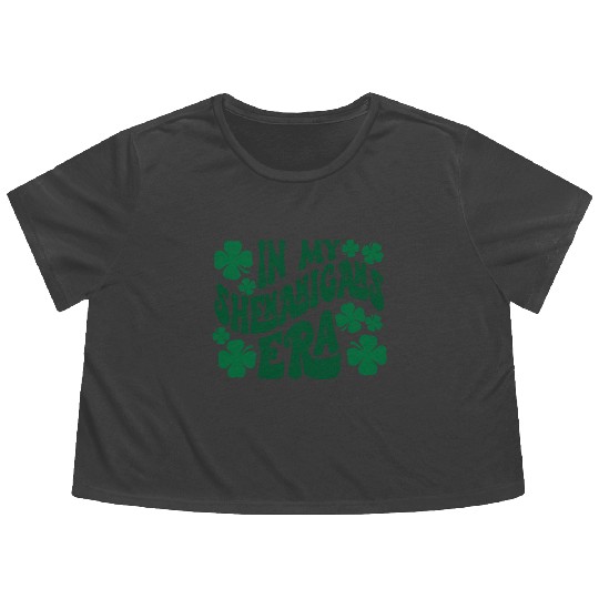 In My Shenanigans Era Saint Patrick Day Flowy Cropped Tees