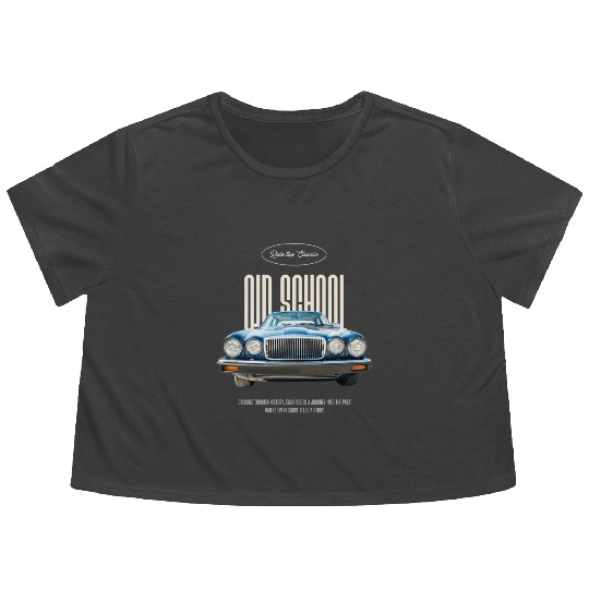 old school muscle car Flowy Cropped Tees