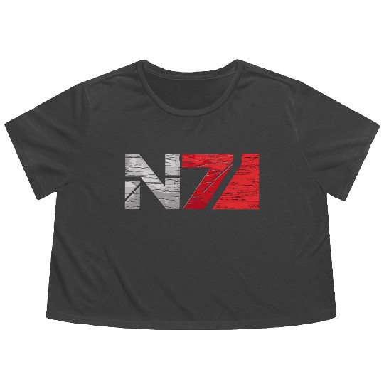 Mass Effect N7 Essential Flowy Cropped Tees