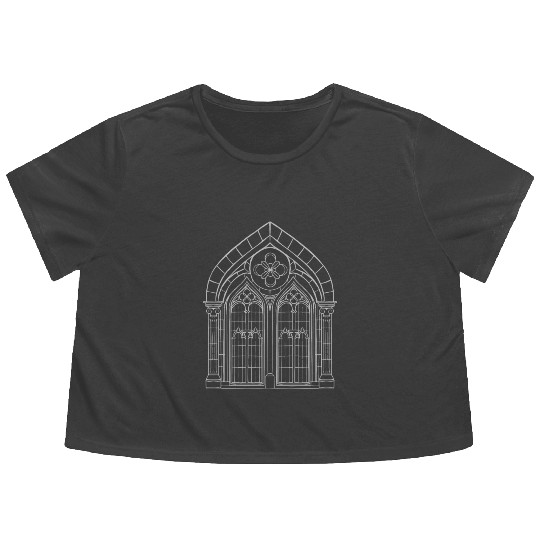 Gothic Architecture Church Gothic Flowy Cropped Tees