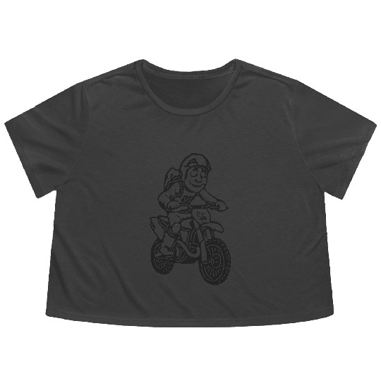 Wheelie Silly: Dirt Bike Comics & Rider Fails Flowy Cropped Tees