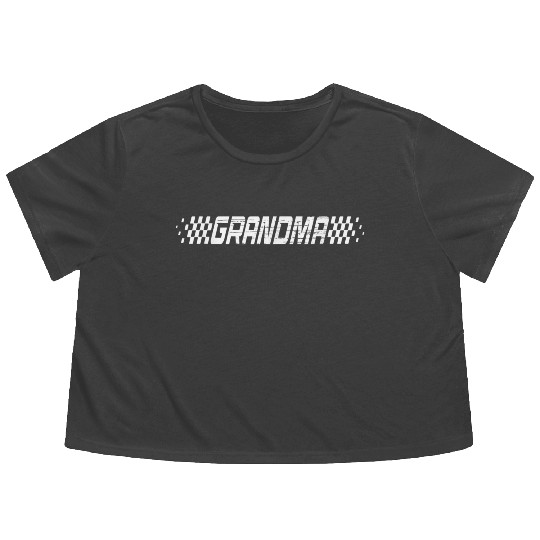 Racing Birthday Family Race Car Flowy Cropped Tees