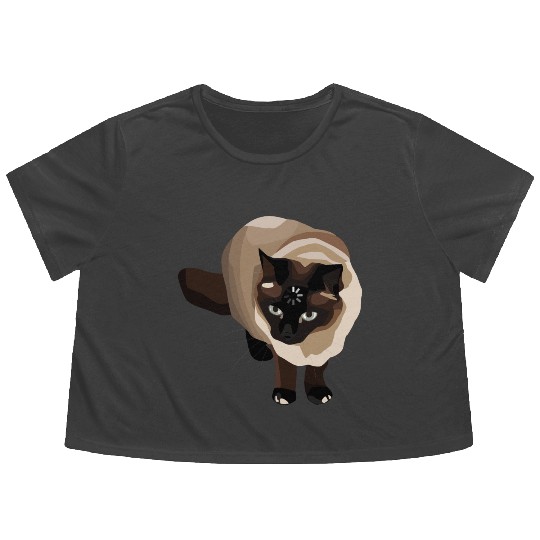 Loading Cat Meme Flowy Cropped Tees