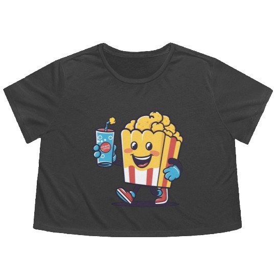 Popcorn and Soda: Moments of Joy Flowy Cropped Tees