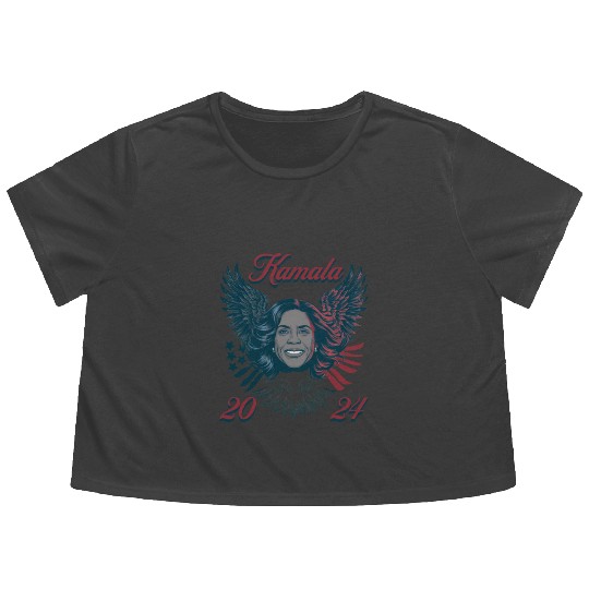 Kamala 2024 American Eagle Flowy Cropped Tees
