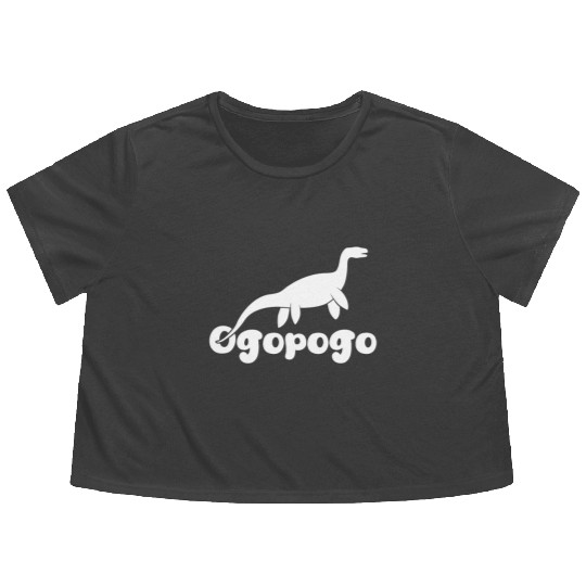 Ogopogo Cute Lake Monster Cryptid Flowy Cropped Tees