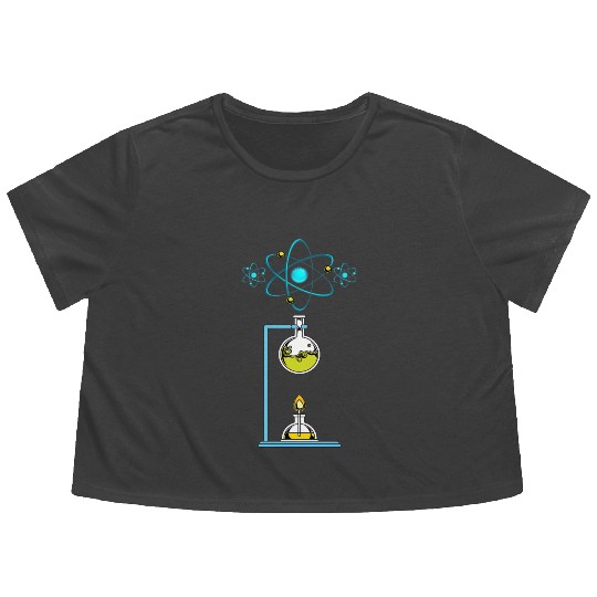 Physics Laboratory Science Teacher Physicist Nerd Flowy Cropped Tees