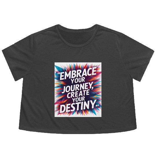 Embrace Your Journey, Create Your Destiny Flowy Cropped Tees