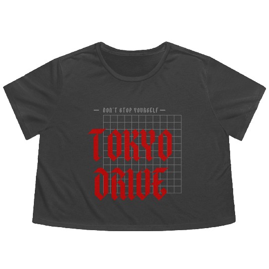 tokyo drive Flowy Cropped Tees