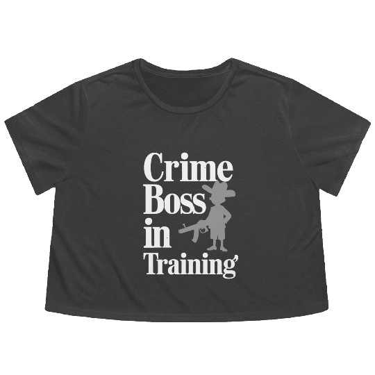 Mobster Gangster Mafia Organized Crime Boss Flowy Cropped Tees