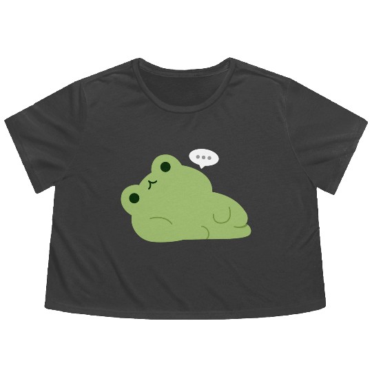 Tired Frog Flowy Cropped Tees
