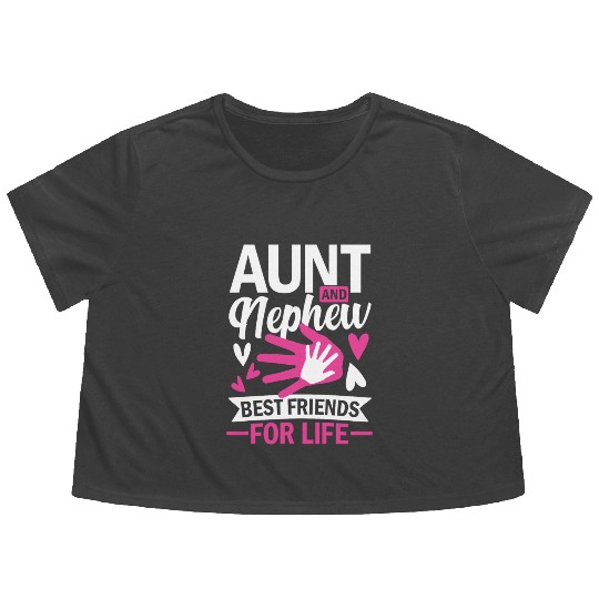 aunt and nephew best friends for life Flowy Cropped Tees