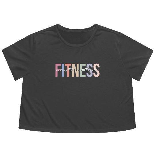 Fitness Instructor Fitness Coach Gym Workout Flowy Cropped Tees