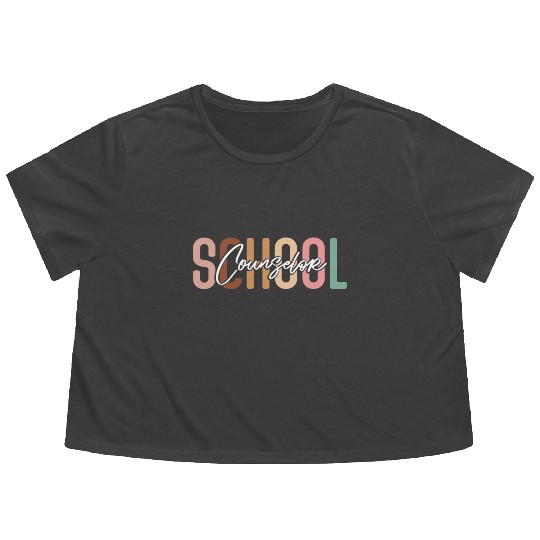 School Counselor School Counselor Flowy Cropped Tees