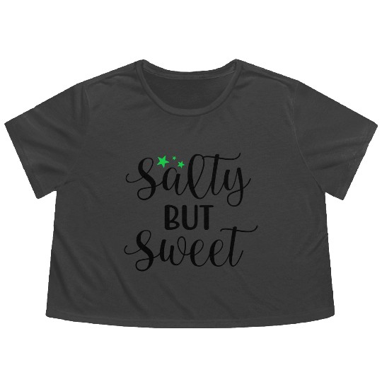 Salty but sweet Flowy Cropped Tees