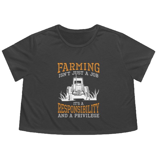 Agriculture Field Farmer Host Flowy Cropped Tees
