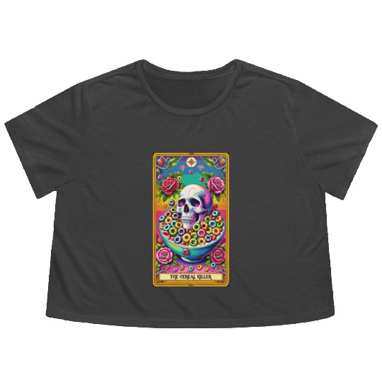 The Cereal Killer Tarot Flowy Cropped Tees