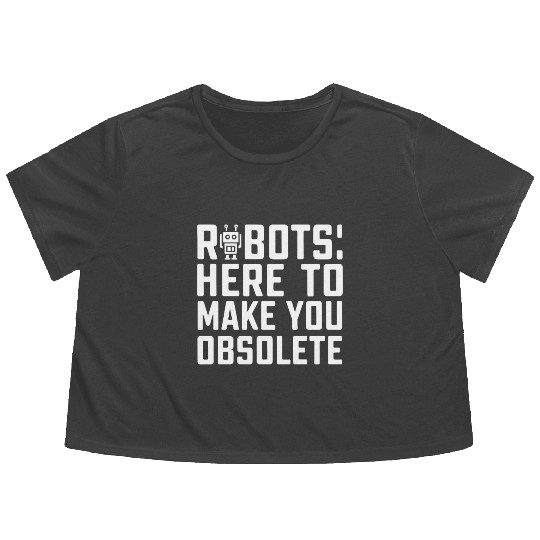 Robotics AI Automation Machine Learning Flowy Cropped Tees