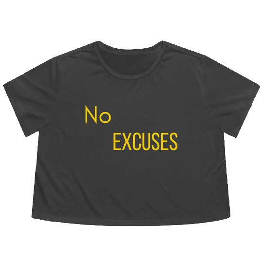 No Excuses Gold Flowy Cropped Tees