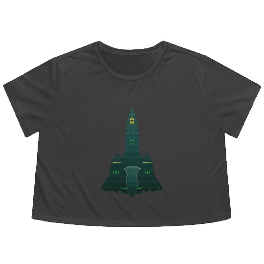 SR-71 Blackbird Stealth Aircraft Design - Aviation Flowy Cropped Tees