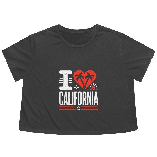 I love California | The Golden State Flowy Cropped Tees