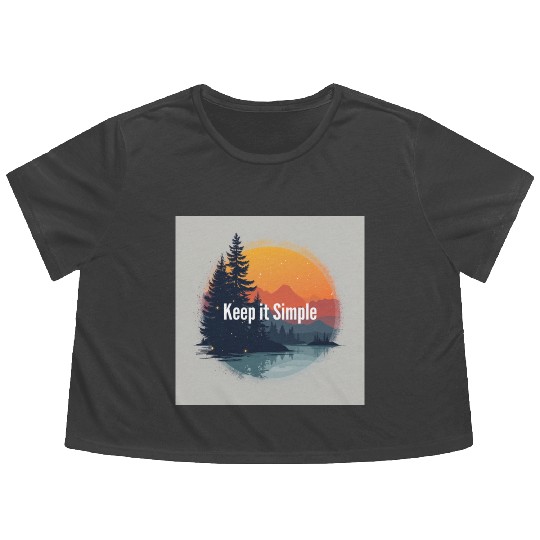 keep it simple trends Flowy Cropped Tees