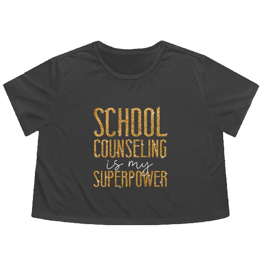 School Counselor School Counseling Flowy Cropped Tees
