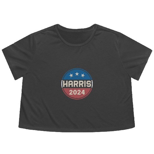 Harris 2024 Kamala Harris For President Flowy Cropped Tees