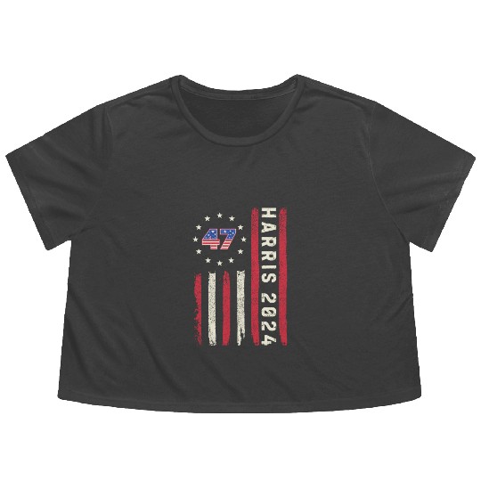 Kamala Harris For President 2024 Flowy Cropped Tees