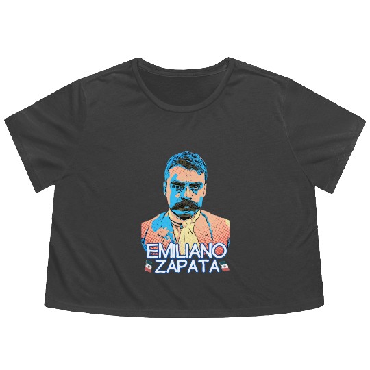Emiliano Zapata Flowy Cropped Tees