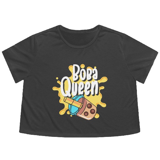 Kawaii Milk Tea Tea Balls Flowy Cropped Tees