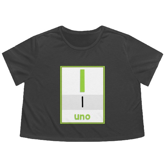 Spanish numbers Uno Flowy Cropped Tees