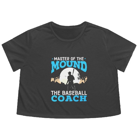 the baseball coach Flowy Cropped Tees