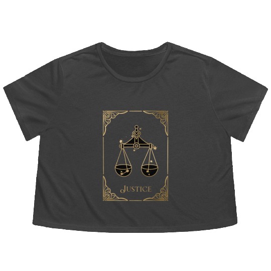 Tarot: The Justice Flowy Cropped Tees