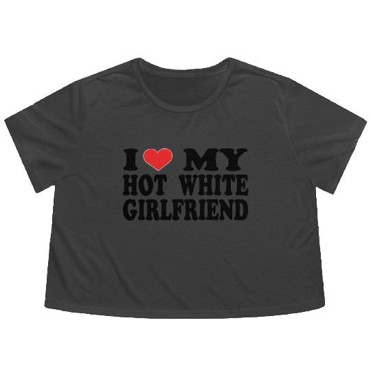 I Love My Boyfriend Flowy Cropped Tees | Cute Romantic Flowy Cropped Tees