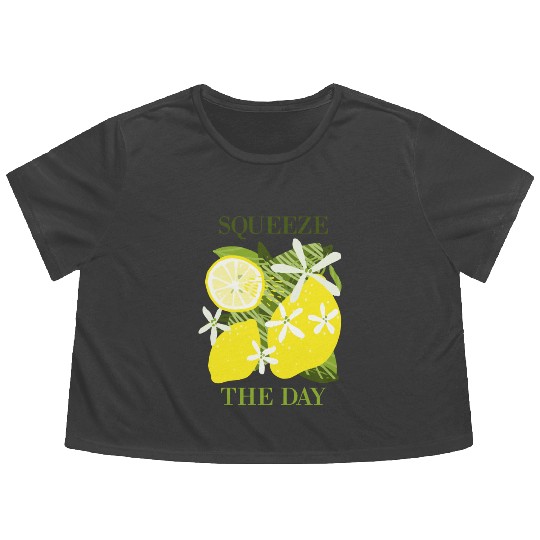 Citrus Lover Squeeze the day Flowy Cropped Tees