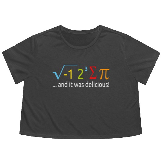 I Ate Some Pie And It Was Delicious 8 Pi Day 2BK12 Flowy Cropped Tees