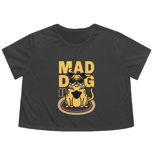 Mad Dog Animal Flowy Cropped Tees