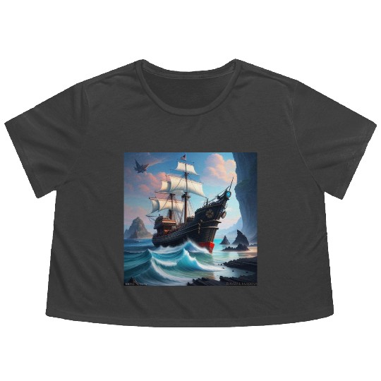 Boat Flowy Cropped Tees