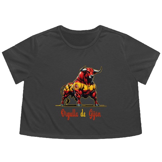 The Pride Gijón flag design Flowy Cropped Tees