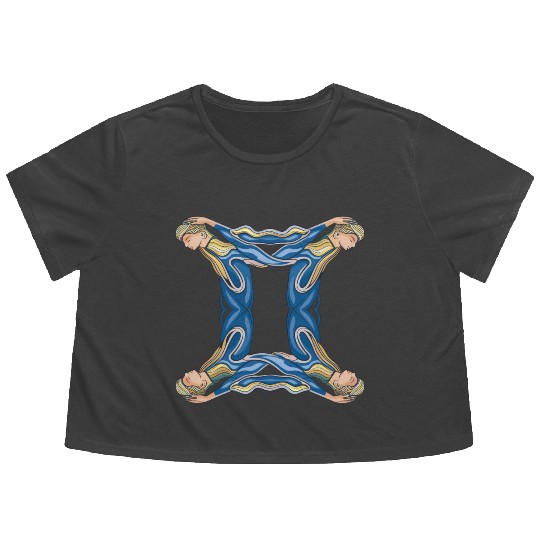 Gemini Quadruplet Unique Design Flowy Cropped Tees