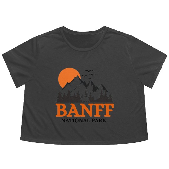 Banff National Park Flowy Cropped Tees
