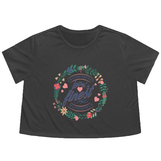 Happy Grandparents day Flowy Cropped Tees