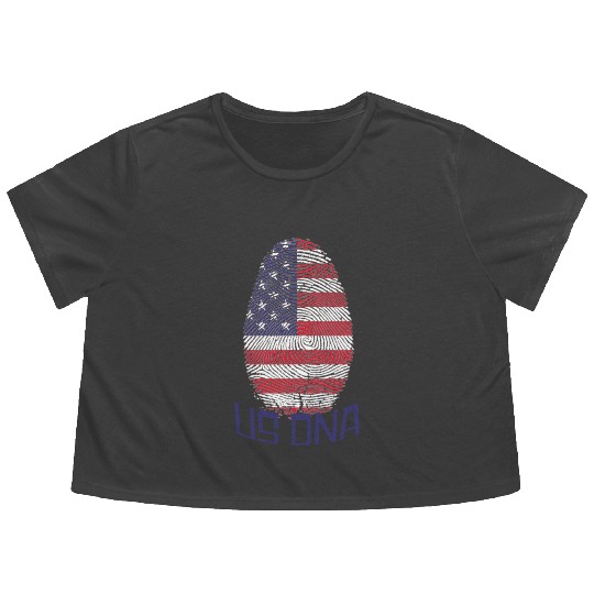 US DNA - Love America Flowy Cropped Tees