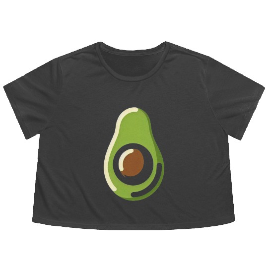 Avocado minimalist avocados design food art Flowy Cropped Tees