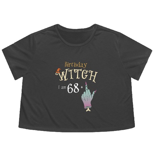 Yes It's My Birthday - 69th Birthday Witch Funny Flowy Cropped Tees