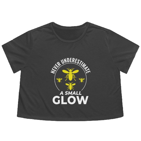 Fireflies Firefly Lightning Bug Insect Collector Flowy Cropped Tees
