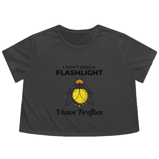 Fireflies Firefly Lightning Bug Insect Collector Flowy Cropped Tees